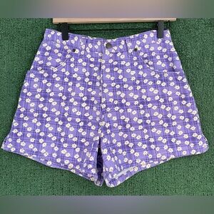 Vintage 90’s No Boundaries Floral Purple Jean Shorts Women’s 27” Waist